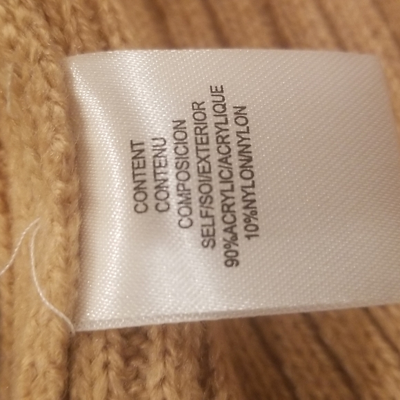 Wayf Leland Long Sleeve Tie Back Short Sheath Sweater Dress size XS camel color - Picture 13 of 14